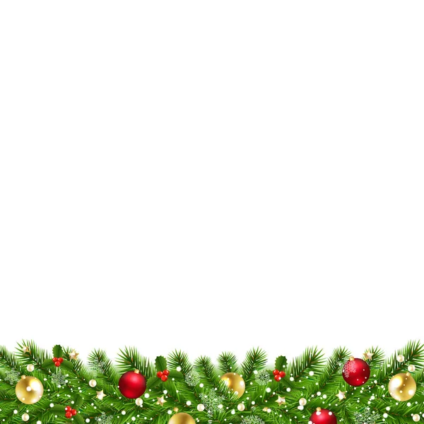 Guirnalda Navidad Aislado Fondo Blanco Con Malla Gradiente Ilustración Vectorial — Vector de stock