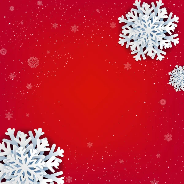 Tarjeta Invierno Con Copo Nieve Con Malla Gradiente Ilustración Vectorial — Vector de stock