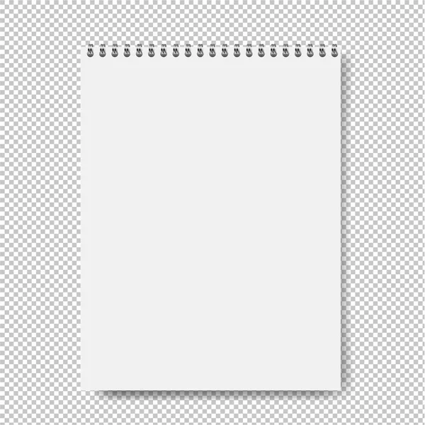 Notizbuch Attrappe Mit Isoliertem Transparentem Hintergrund Mit Gradientennetz Vektorillustration — Stockvektor