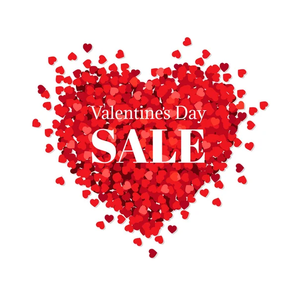 Banner Valentines Day Sale Gradient Mesh Vector Illustration — Stock Vector