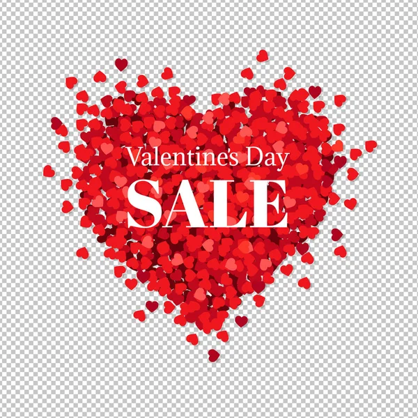 Sale Banner Valentines Day Gradient Mesh Vector Illustration — Stock Vector