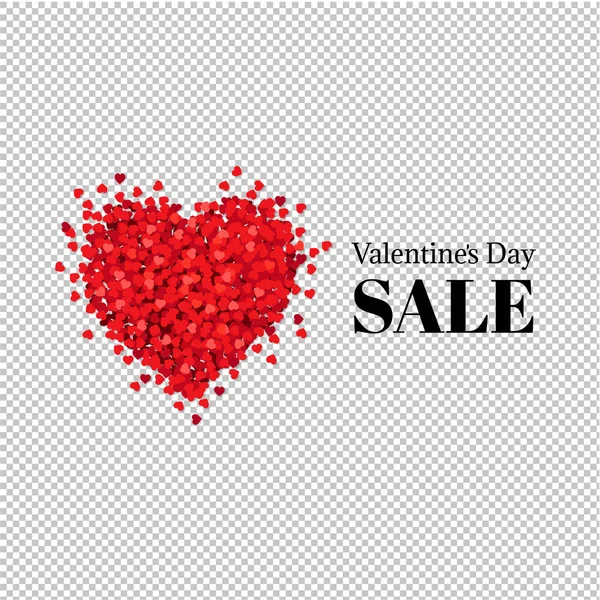 Valentines Day Sale Banner Gradient Mesh Vector Illustration — Stock Vector