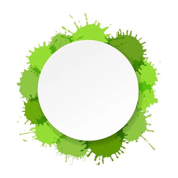 Banner Met Groene Lobben Vector Illustratie — Stockvector