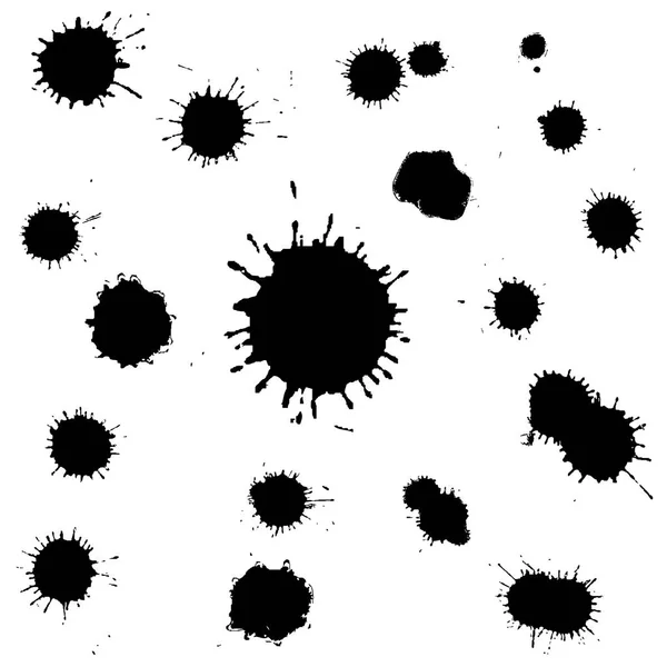 Black Blobs Foltok Készlet Vektor Illusztráció — Stock Vector