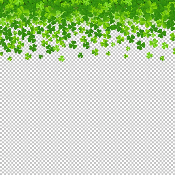 Frame Clovers Transparent Background Gradient Mesh Vector Illustration — Stockový vektor