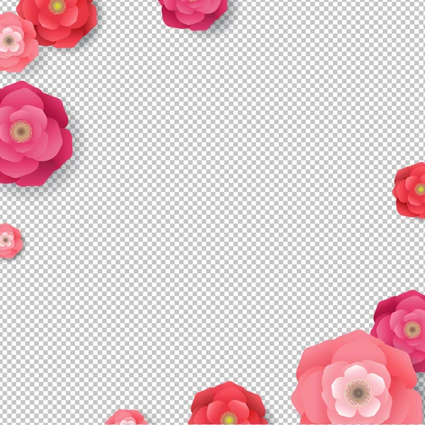 Blommor Ram Isolerad Med Gradient Mesh Vektor Illustration — Stock vektor