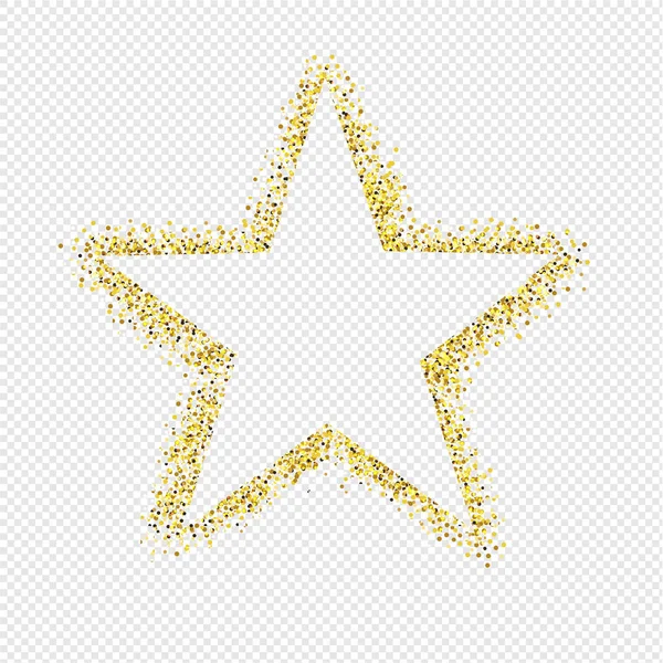 Glitter Star Isolé Fond Transparent Illustration Vectorielle — Image vectorielle