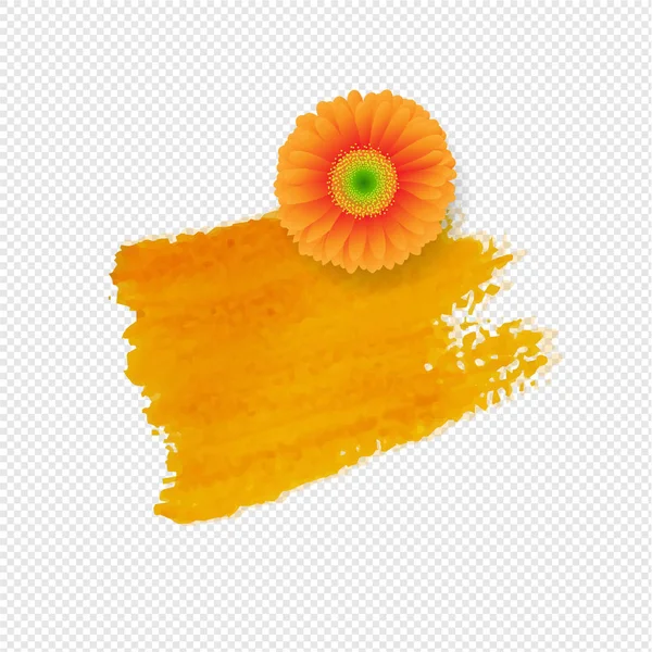 Orange Blot Mit Gerber Transparentem Hintergrund Mit Gradientennetz Vektorillustration — Stockvektor