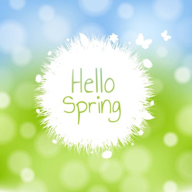 Çimenli ve Çiçekli Pankart Gradyan Örgü, Vektör ResimleriName