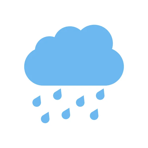 Blue Cloud Rain Vector Illustration — Stock Vector