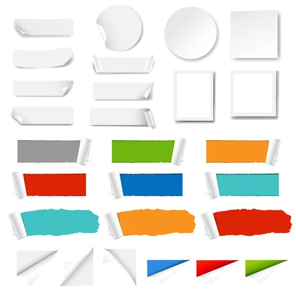 Papieretikett Isolierter Weißer Hintergrund Mit Gradientennetz Vektor Illustration — Stockvektor