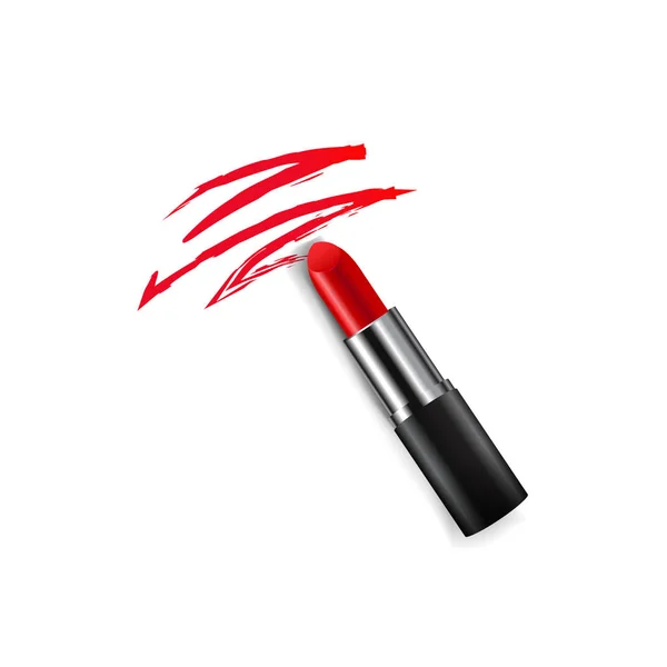Rouge Lèvres Femelle Fond Blanc Avec Maille Dégradée Illustration Vectorielle — Image vectorielle