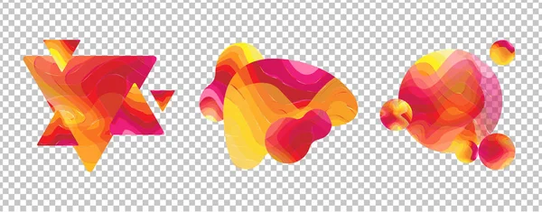 Abstrakte Flüssige Form Isoliert Transparenten Hintergrund Vektorillustration — Stockvektor