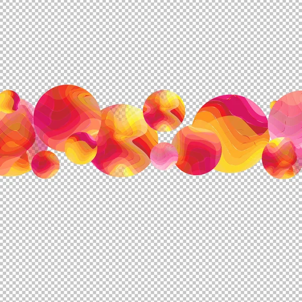 グラデーションメッシュ ベクトルイラストを使用したボールバナー透明な背景を持つカラーフローポスター — ストックベクタ
