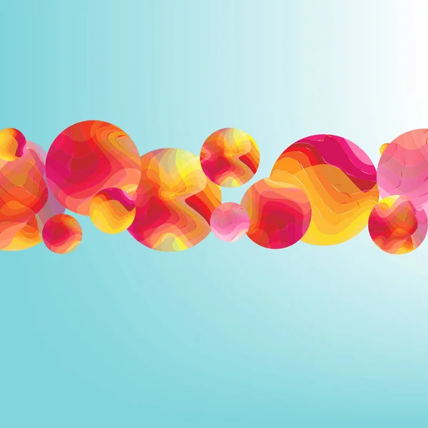 Affiche Flux Couleur Avec Bannière Boules Avec Maille Dégradée Illustration — Image vectorielle