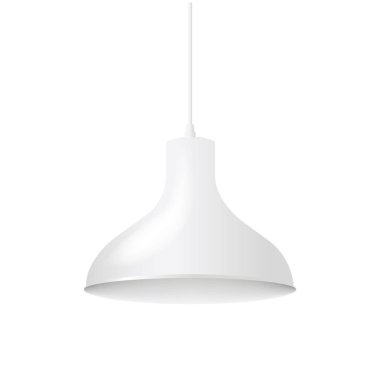 Beyaz Asılı Lamba İzole Beyaz Arkaplan