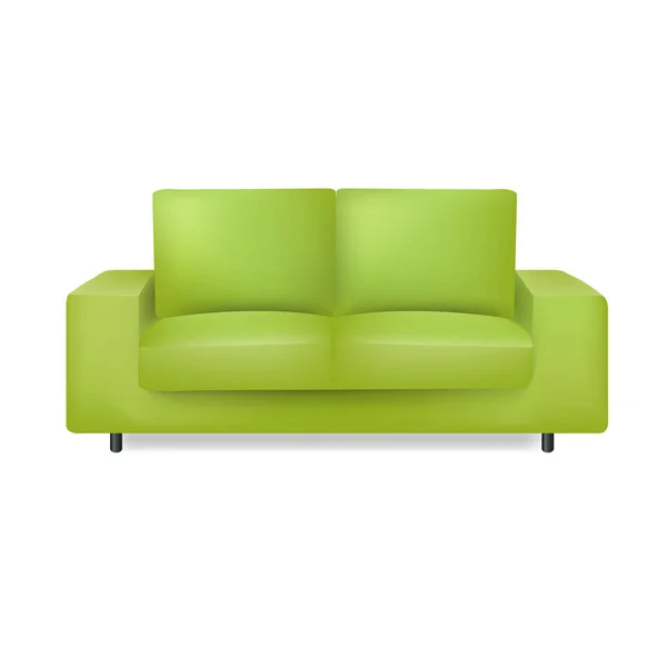 Sofa Isoliert Weißer Hintergrund Illustration — Stockvektor