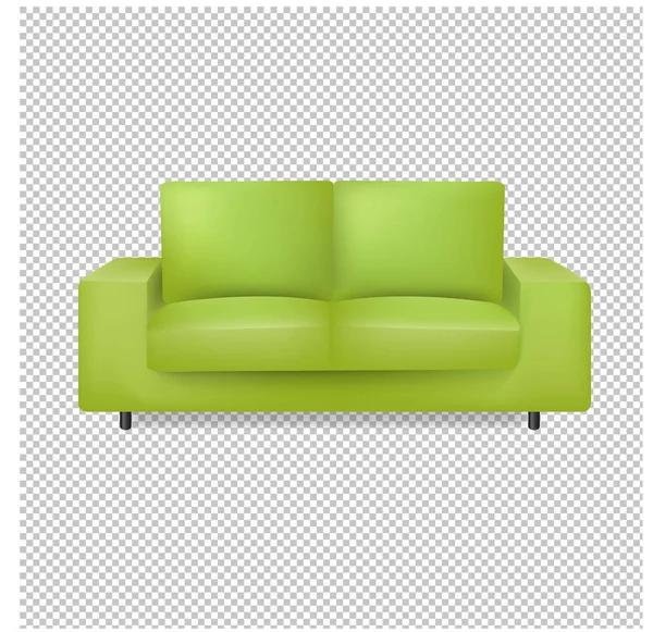 Sofa Isoliert Weißer Hintergrund Illustration — Stockvektor
