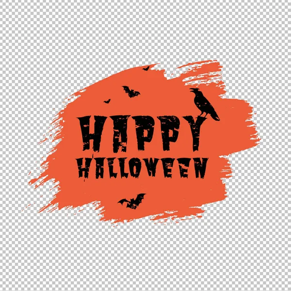 Cartaz Halloween Feliz Com Lote Laranja Com Malha Gradiente Ilustração — Vetor de Stock