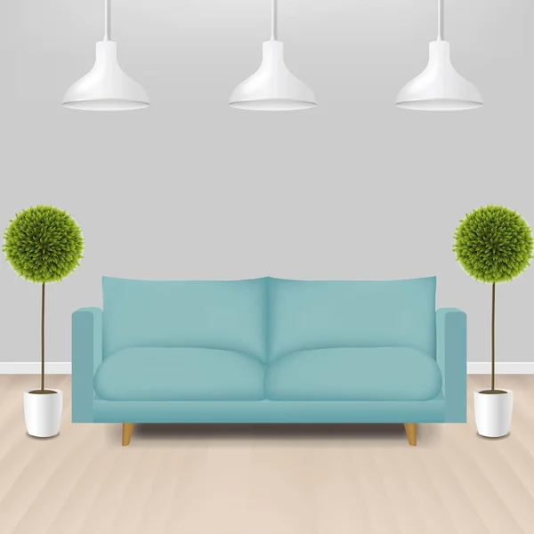 Mint Objekte Weiß Hintergrund Isoliert Isoliert Sofa Wohnzimmer Farbe Objekt — Stockvektor