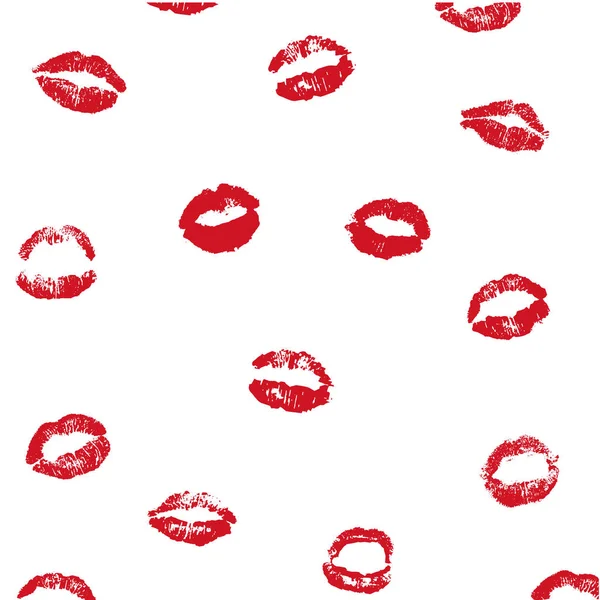 Labios Femeninos Rojos Fondo Blanco Con Malla Gradiente Ilustración Vectorial — Vector de stock