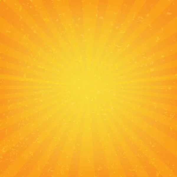 Orange Sunburst Banner med strålar — Stock vektor