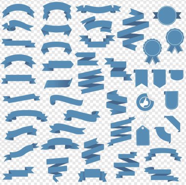 Mavi Web Kurdelesi Büyük Set Şeffaf arkaplan