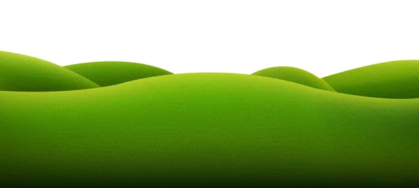 고립된 하얀 배경의 녹색 풍경 — 스톡 벡터