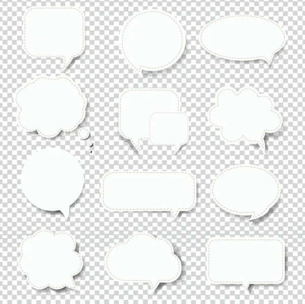 Speech Bubble Set Transparent bakgrund — Stock vektor