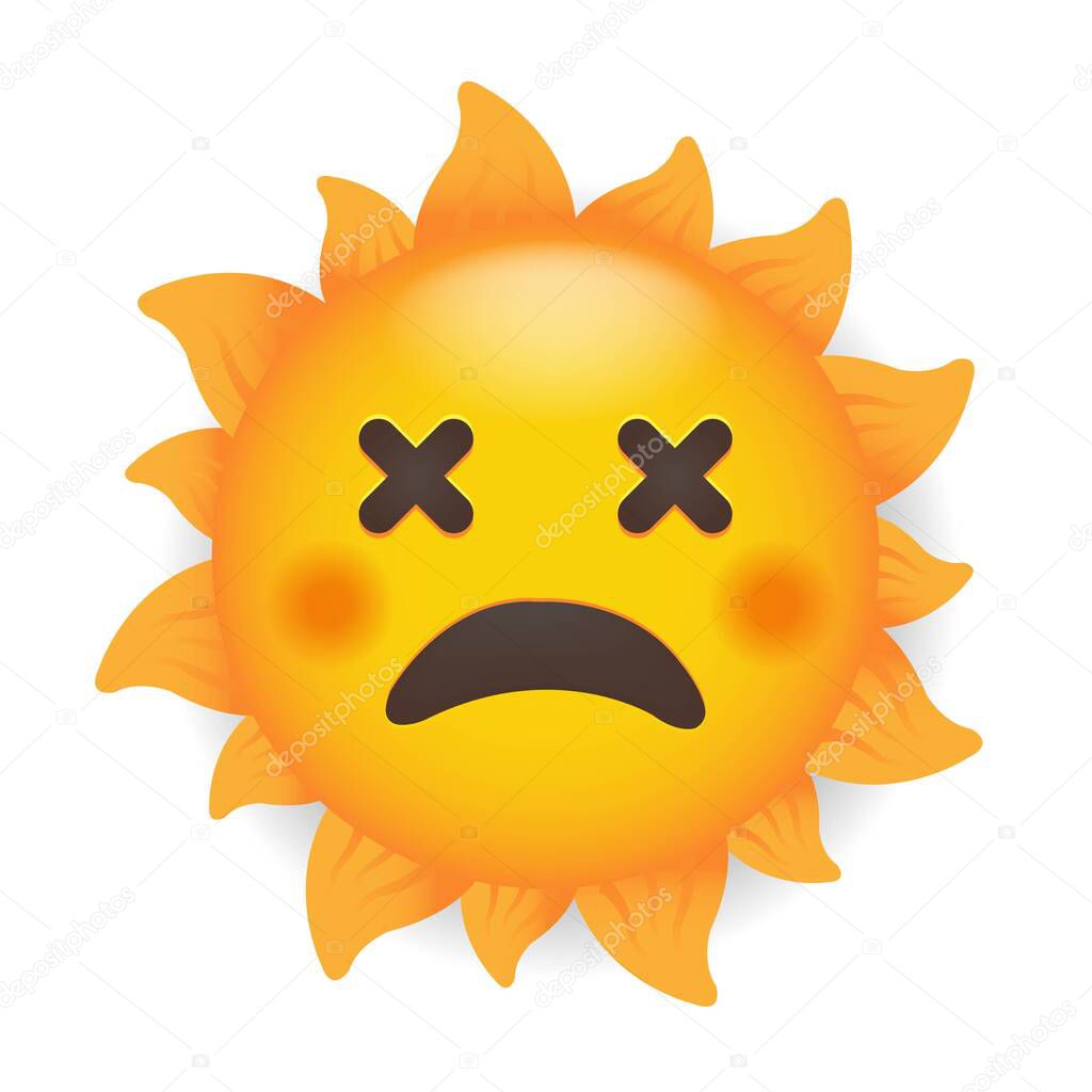 Sun Icon Isolated With White Background