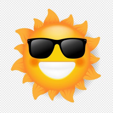 İzole edilmiş Şeffaf Arkaplanı Olan Güneş