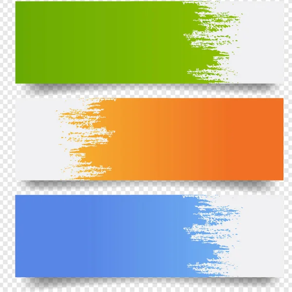 Banners Set With Blobs Isolated Transparent Background — Stock Vector