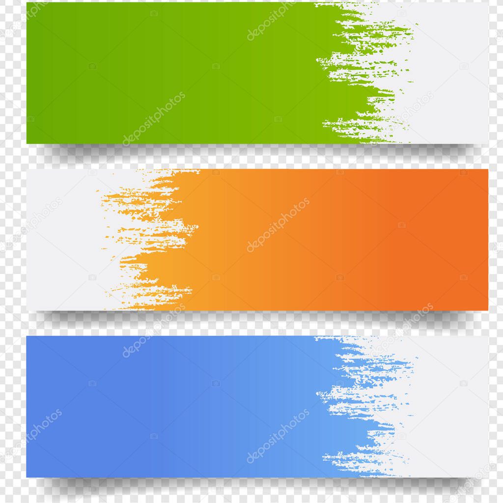 Banners Set With Blobs Isolated Transparent Background