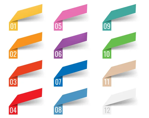 Infographics Mall Web Ribbons Transparent bakgrund — Stock vektor