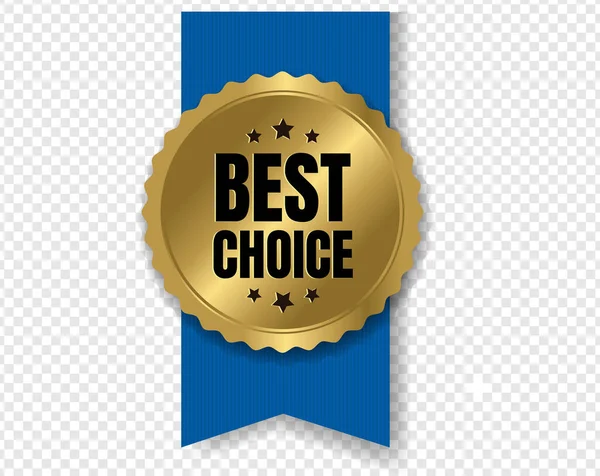 Best Choice Badge Ribbon Transparent Background Gradient Mesh Vector Illustration — Stock Vector