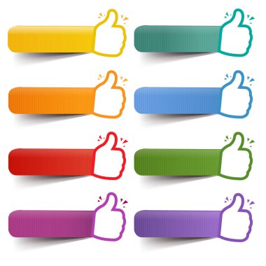 Kurdeleli renkli rozet seti ve Gradyan Örgü, Vektör İllüstrasyonlu Beyaz Arkaplan