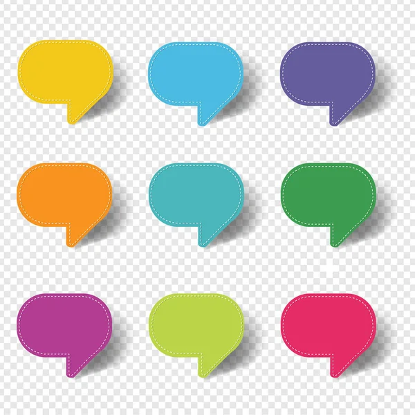 Speech Bubble set Isolated Transparent Background — Stock Vector