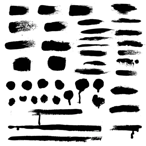 Black Blobs Big Set fond blanc — Image vectorielle