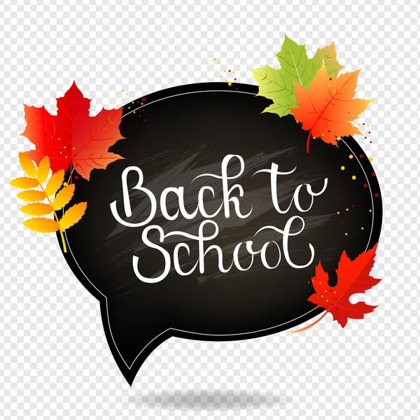 Herbstplakat mit transparentem Hintergrund der Schulleitung — Stockvektor