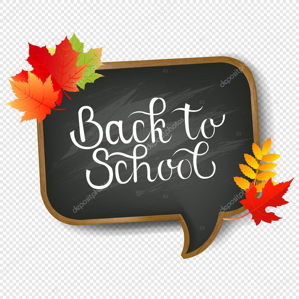 School Board And Text Back To School Transparent Background