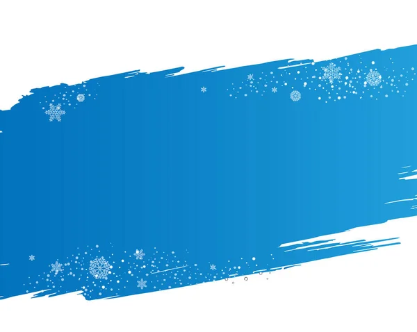 Background Snowflakes Blue Blobs Vector Illustration — Stock Vector