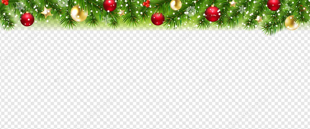 Fir Tree Border With Transparent Background