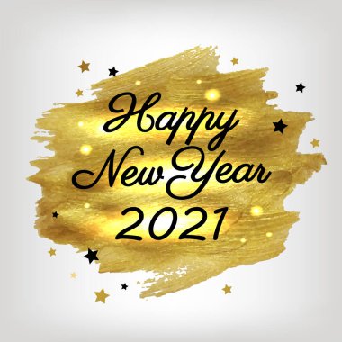 Altın Boyalı Yeni Yıl Posteri