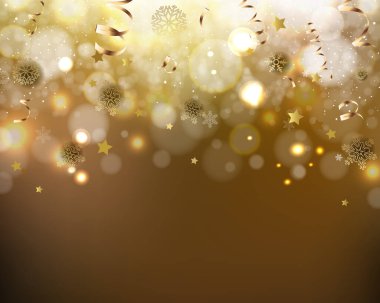 Bokeh ve Yıldızlarla Yeni Yıl Kartpostalı