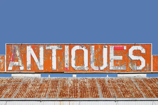 Old Antiques Sign — Stock Photo, Image