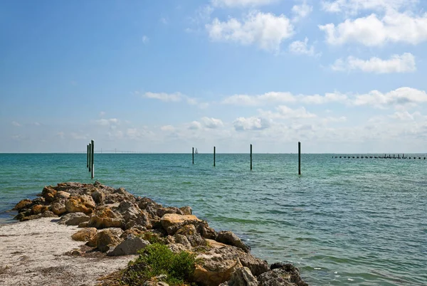 Vista Tampa Bay Desde Playa Anna Maria Island Florida — Foto de Stock