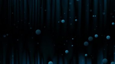 Parçacıklarla soyut koyu arkaplan animasyonu ve mavi tonda parıltı