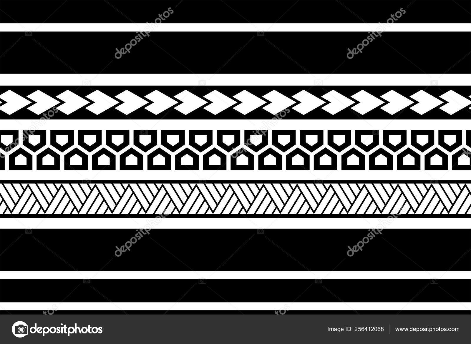 Polynesian Tattoo Sleeve Pattern Vector Samoan Sketch Forearm Foot ...