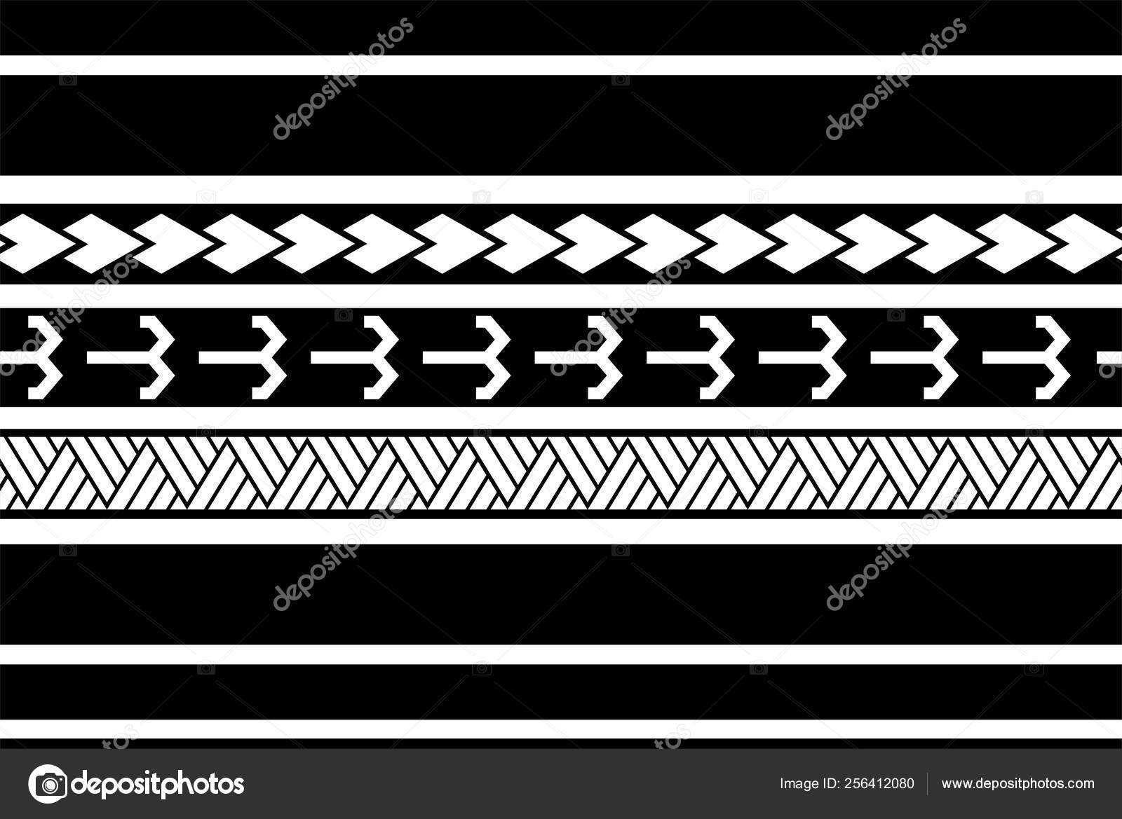 Polynesian Tattoo Sleeve Pattern Vector Samoan Sketch Forearm Foot Design Stock Vector Image By C 1rudvi