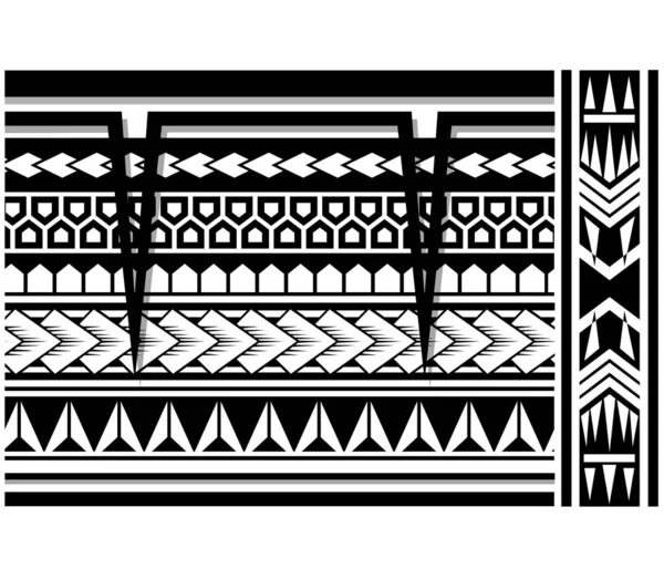 Maori Seamless Vector Border Polynesian Tattoo Sleeve Pattern Vector ...